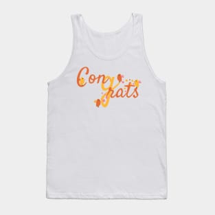 Congrats With Birds and Flowers Tank Top
